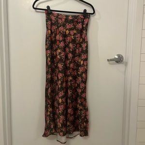 Zara Floral Midi Skirt XS